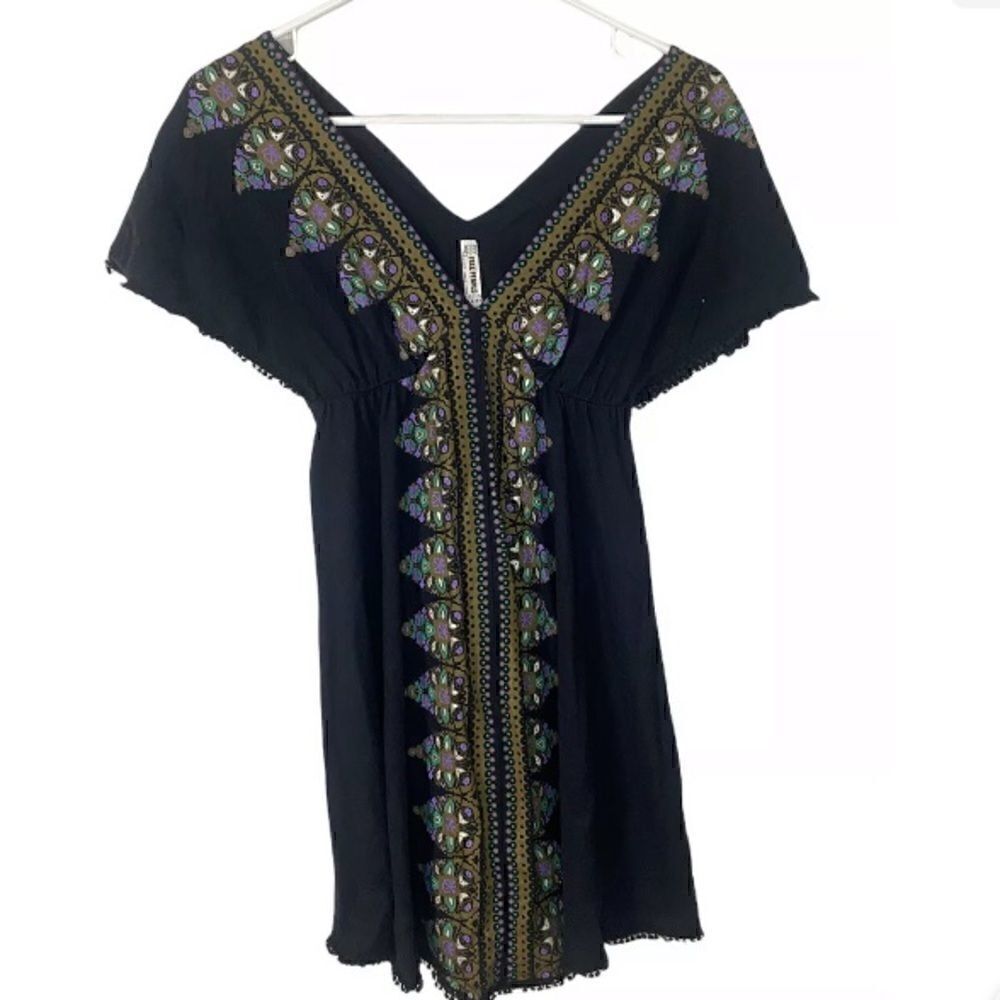 Free People Boho Black Tunic Dress